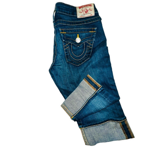 True Religion Sophie Capri Cuff Jeans Size 26